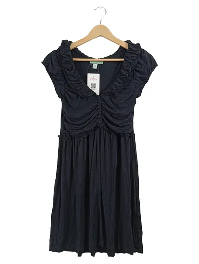 Hoss Intropia Damen Blusenkleid Schwarz Gr. 34 XS Romantisch Rüschen