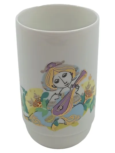 Rosenthal Studio-Linie Becher Porzellan Blumenmuster Weiß Germany
