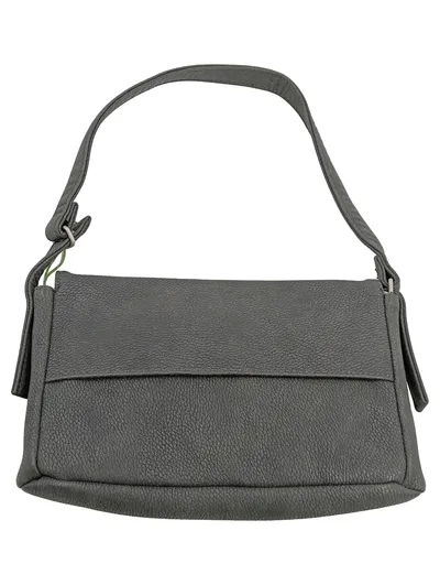 ZWEI Umhängetasche Damen Leder Grau Minimalistisch