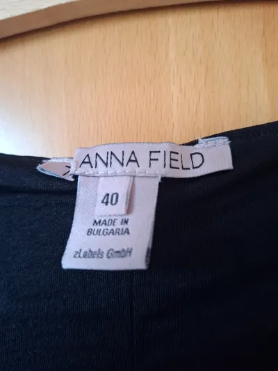 Anna Field Damen Businesskleid Gr. 40 Schwarz-Weiß Muster Ärmellos