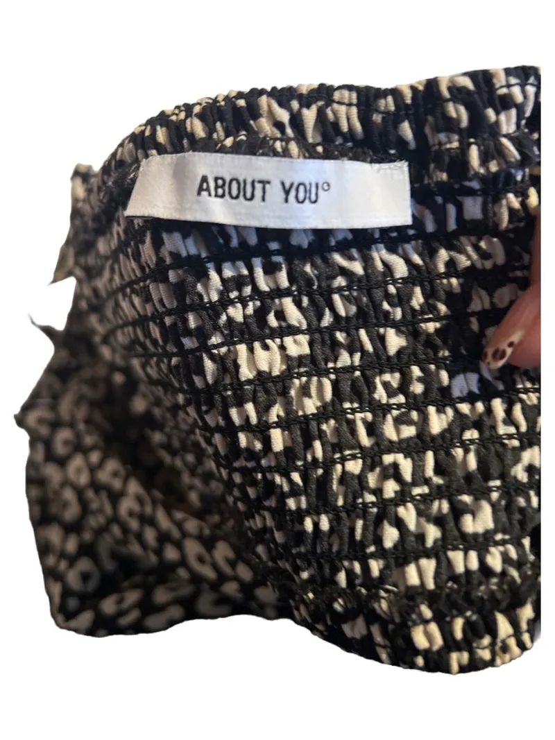 ABOUT YOU Damen Top Gr. 42 XL Mehrfarbig Animal-Print Trägertop Cropped 2