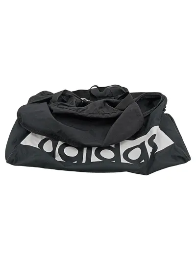 Adidas Sporttasche Schwarz Weiß Logo Duffelbag Größe M Polyester