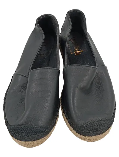 Vidorreta Damen Espadrilles Leder Schwarz Gr. 36 Casual