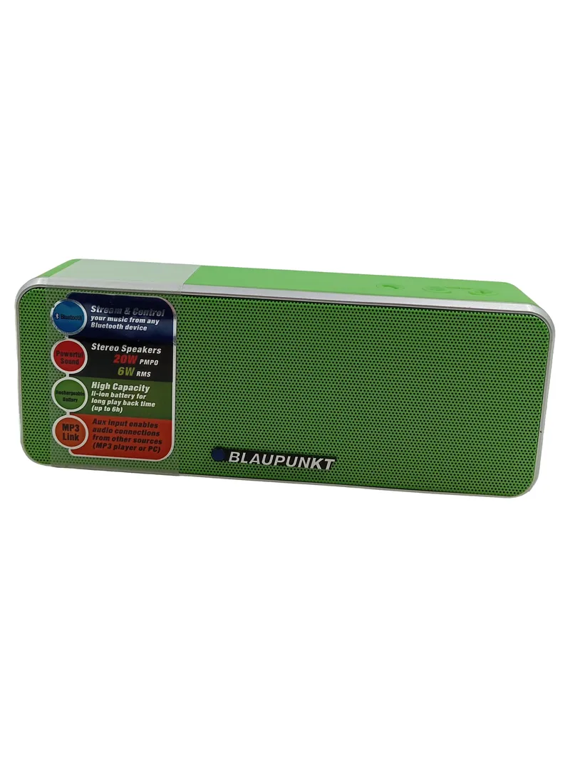Blaupunkt BT 6 GR Tragbarer Bluetooth Lautsprecher Grün Kabellos 1