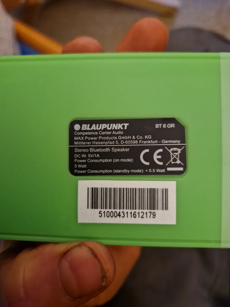 Blaupunkt BT 6 GR Tragbarer Bluetooth Lautsprecher Grün Kabellos 4