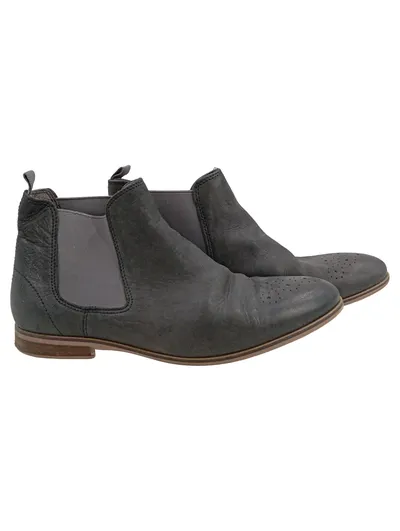 Drievholt Damen Stiefeletten Chelsea Boots Leder Grau Gr. 39