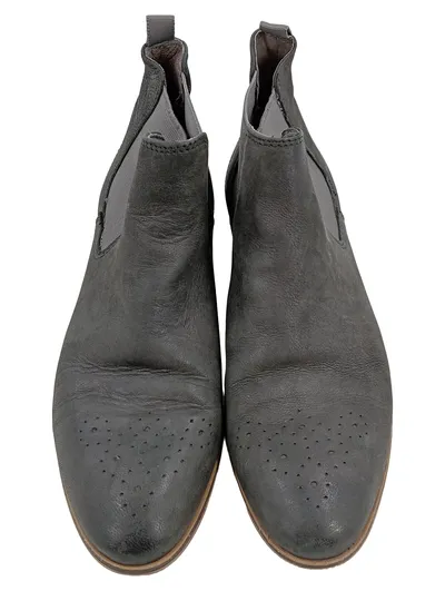 Drievholt Damen Stiefeletten Chelsea Boots Leder Grau Gr. 39