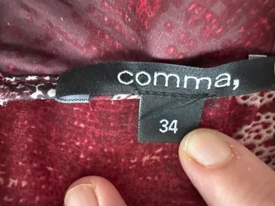 Comma Damen Top Ärmellos Paisley Muster Rot Gr. 34 XS Bohemian