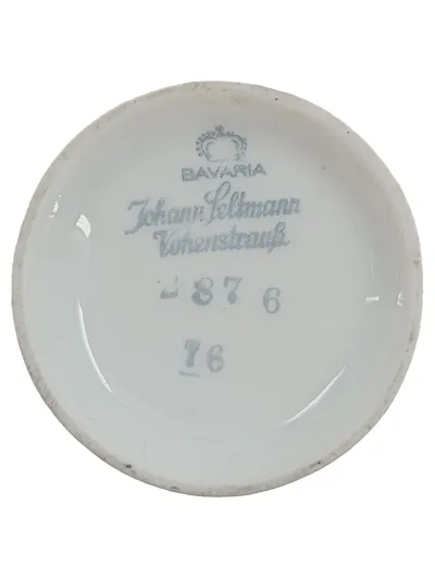 Johann Seltmann Vohenstrauß Porzellan Vase Blumenmotiv Edelweiß Bavaria
