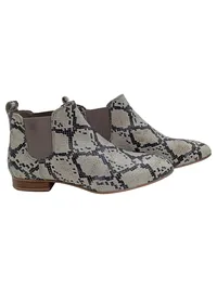 COX Damen Chelsea Stiefelette Schlangenmuster Beige Gr. 38 Leder 3