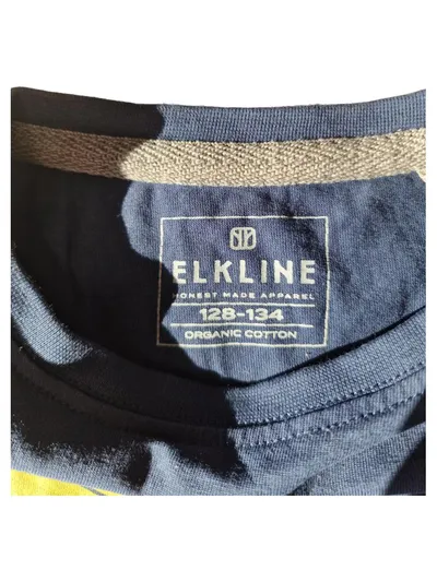 Elkline Kinder T-Shirt Blau Gr. 128 U-Boot Elch Motiv Kurzarm Baumwolle