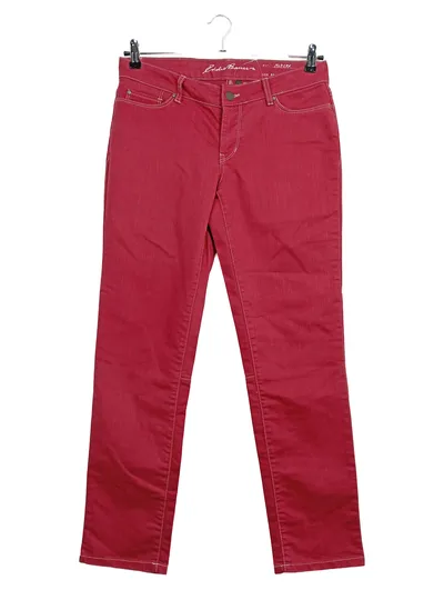 Eddie Bauer Damen Jeans Regular Fit Rot Gr. 42 W33 Stretch Hose