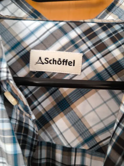 Schöffel Freizeithemd Herren Gr. 54 XXL Kariert Mehrfarbig Langarm