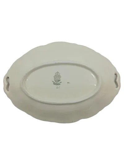 Schwarzenhammer Bavaria Servierplatte Porzellan Blumenmuster Gold Vintage