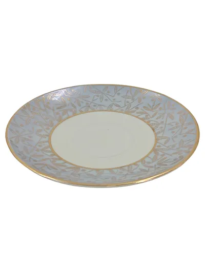 Bavaria Unterteller Porzellan Blau Gold Florales Muster Klassisch 15 cm