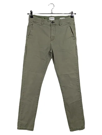 Lindbergh Herren Stoffhose Chino Hose Oliv Gr. W30 Casual Baumwolle