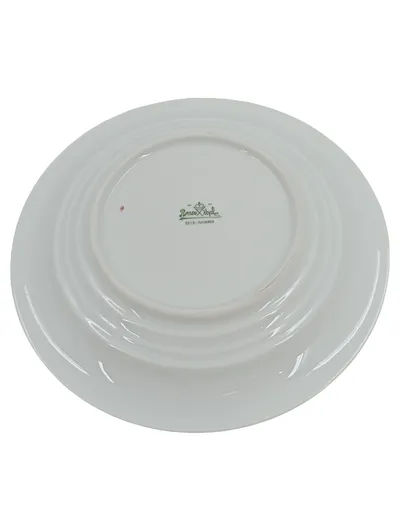 Rosenthal Unterteller 16 cm Porzellan Weiß Goldrand Florales Muster