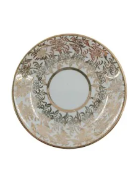 Kahla Unterteller Keramik 11 cm Gold Blumenmuster Klassisch