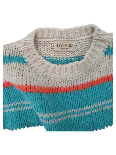 Esvivid Damen Pullover Gr. 38 M Mehrfarbig Gestreift Strickpullover Casual