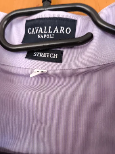 Cavallaro Napoli Damen Bluse mit Rüschen Lila Gr. 38 M Stretch