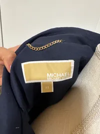 Michael Kors Damen Trenchcoat Mantel Blau mit Gürtel Gr. 34 XS 4