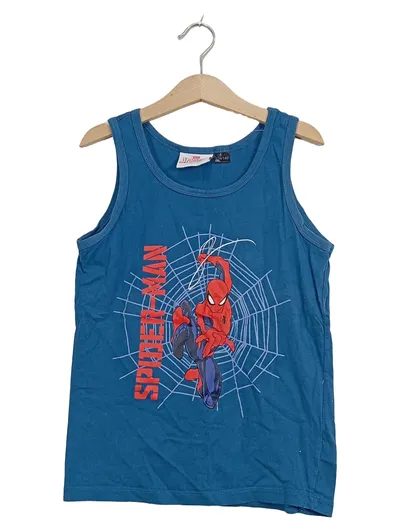 Marvel Spiderman Kinder Tanktop Unterhemd Blau Gr. 134/140 Jungen