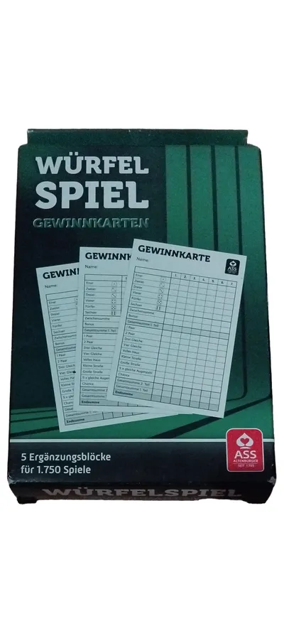 ASS Altenburger Würfelspiel Gewinnkarten 5 Ergänzungsblöcke für 1750 Spiele