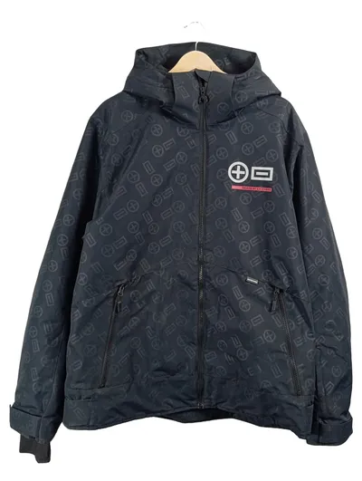 Chiemsee Outdoorjacke Herren Schwarz Gr. 52, XL Logo-Print Kapuze