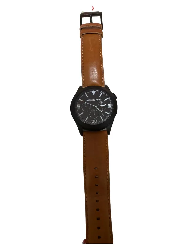 Michael Kors Damen Armbanduhr MK-8450 Leder Schwarz Sportlich 2