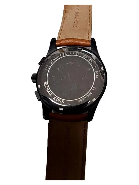 Michael Kors Damen Armbanduhr MK-8450 Leder Schwarz Sportlich 3