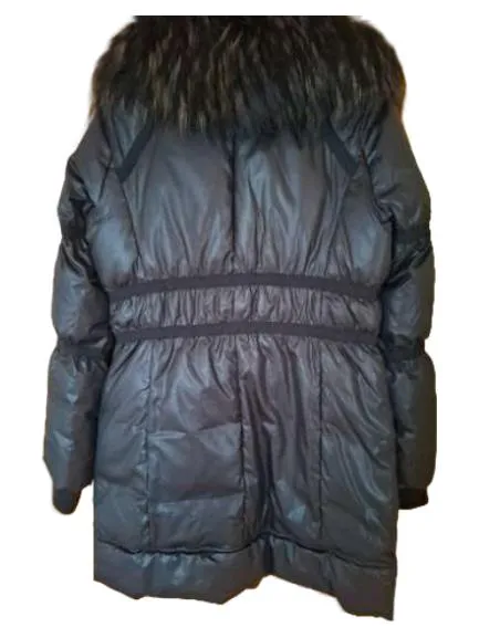 Bonnie Jean Steppjacke Damen Gr. 38 M Schwarz mit Echtfellkragen Elegant 3