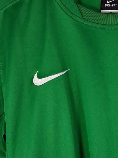 Nike Sport Shirt Herren Kurzarm Grün Gr. M Polyester Logo Print