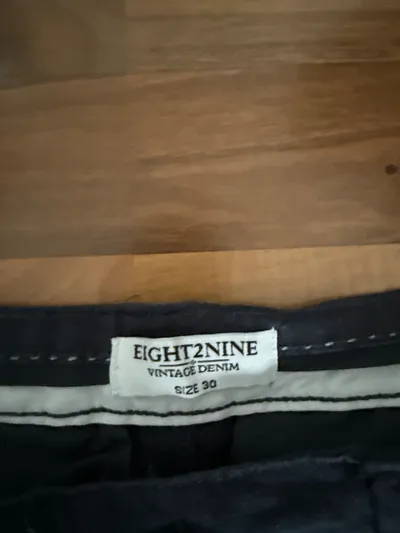 Eight2Nine Herren Cargohose Größe 30 Blau Leinen Vintage Denim