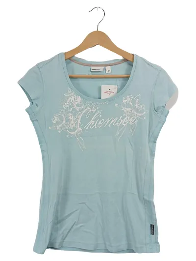 Chiemsee Damen T-Shirt Gr. S Türkis Floraler Print Kurzarm