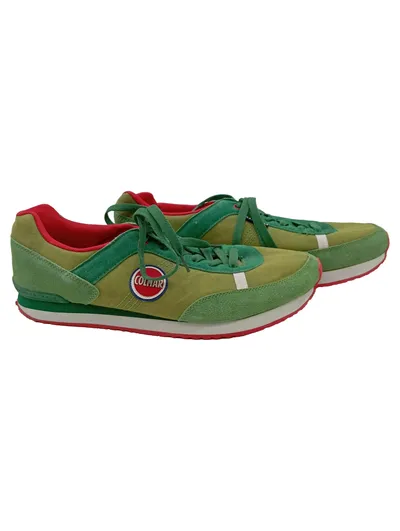 Colmar Originals Herren Sneaker Low Gr. 45 Grün Rot Retro Turnschuhe