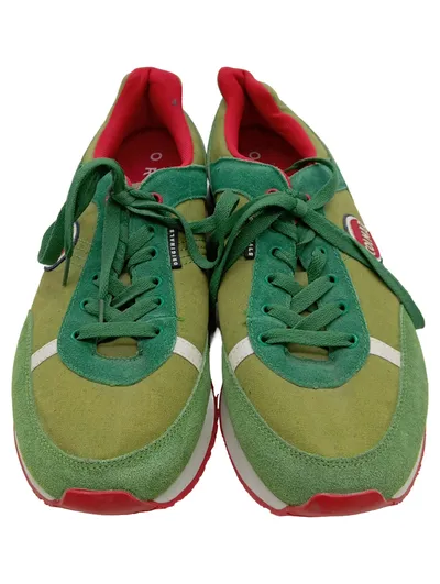 Colmar Originals Herren Sneaker Low Gr. 45 Grün Rot Retro Turnschuhe
