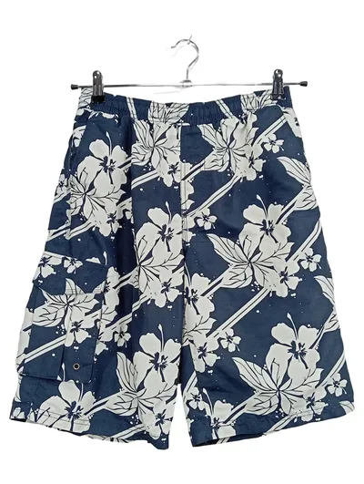 Crivit Herren Badeshorts Gr. 46/S Blau Blumenmuster Freizeit