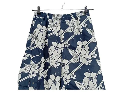Crivit Herren Badeshorts Gr. 46/S Blau Blumenmuster Freizeit