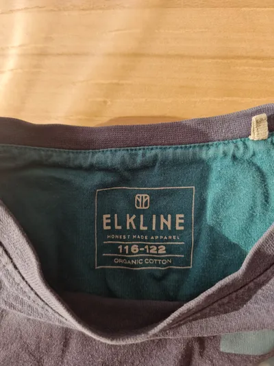 Elkline Kinder T-Shirt Blau Gr. 116 Boot-Print Casual Baumwolle