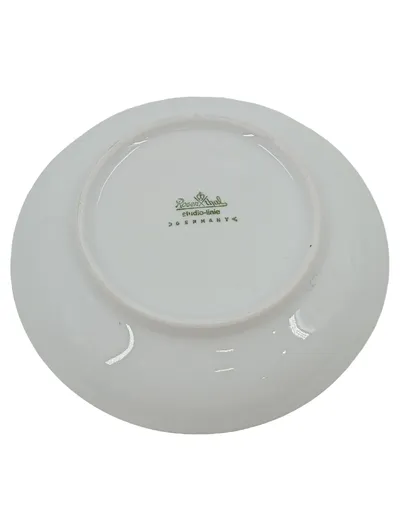 Rosenthal studio-linie Unterteller 10 cm Weiß Blaues Rosenmotiv Porzellan