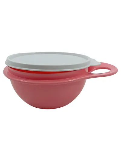 Tupperware Rührschüssel mit Deckel 1, 5L Rosa Kunststoff 15cm