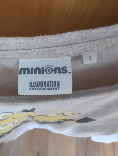 Minions Sweatshirt Damen Gr. S Grau Illumination Print Langarm