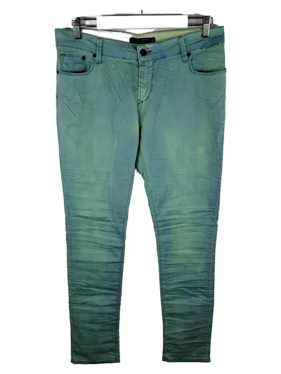 KETU Denim Women Jeans Slim Fit Damen XL Türkis Farbverlauf Hose