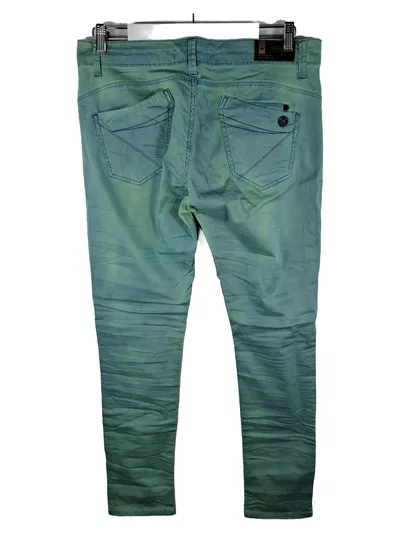 KETU Denim Women Jeans Slim Fit Damen XL Türkis Farbverlauf Hose