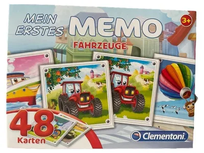 Clementoni Mein erstes Memo Fahrzeuge Gedächtnisspiel 48 Karten ab 3 Jahre