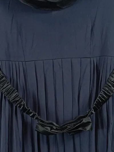 MAX&Co. Damen Cocktailkleid Blau Gr. 38 Langarm Elegant Viskose