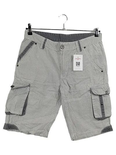 Southern Territory Herren Cargo Shorts Grau Kariert Gr. 30 W30 Baumwolle