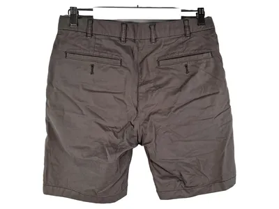 UNIQLO Herren Chino Shorts Grau W27 100% Baumwolle Casual