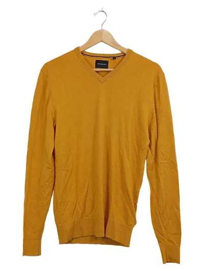 Westbury Herren Pullover V-Ausschnitt Wolle Seide Kaschmir Gelb Gr. S