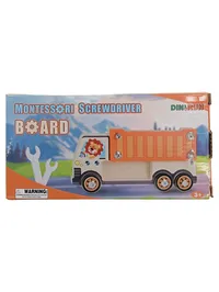 Dino Run Montessori Schraubbrett Spielzeug LKW Holz Motorik Kinder Werkzeug 1